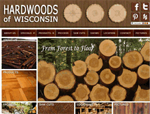 Tablet Screenshot of hardwoodsofwisconsin.com